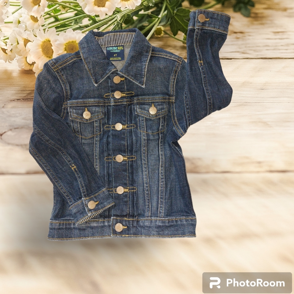 Genuine Kids from Oshkosh Girl's Toddler Denim Jacket, EUC